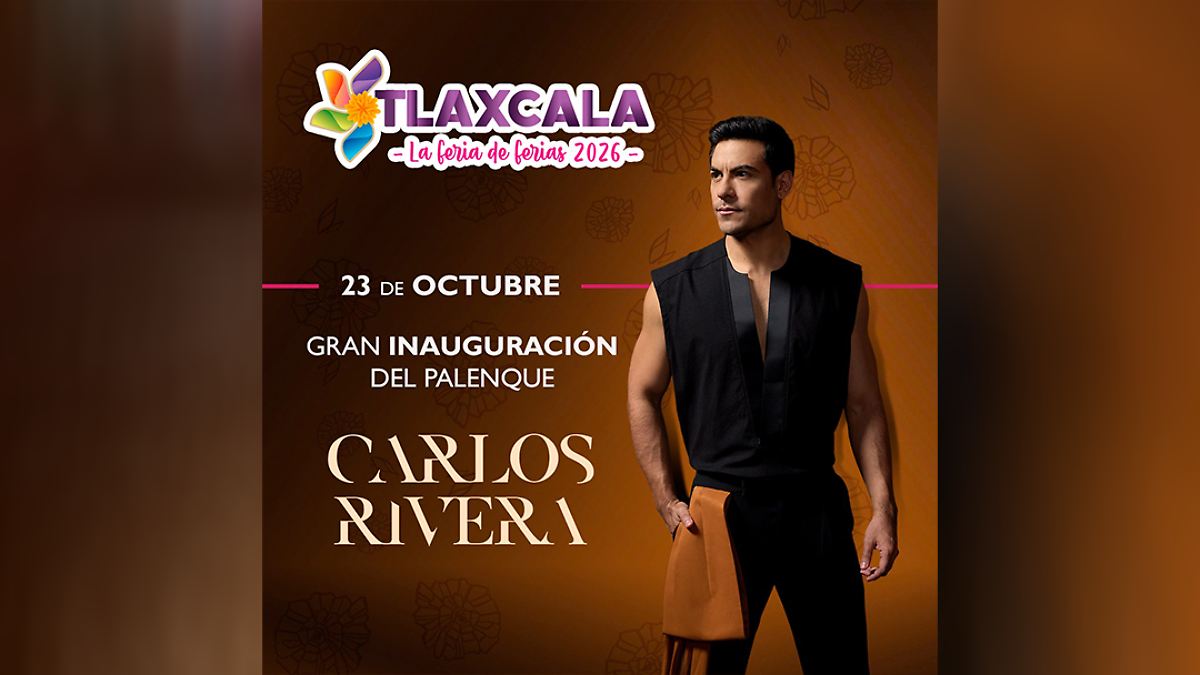 Carlos Rivera Palenque de Tlaxcala será inaugurado por el cantante el 23 de octubre de 2026